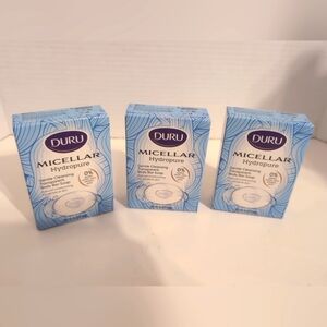 Duru Micellar Hydropure Soap‎ Vegan Sensitive Skin Parabens Free 3 Bars NEW